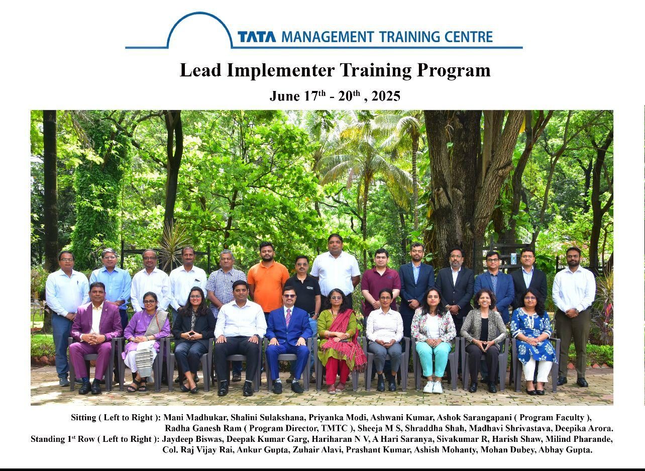 Lead Implementer training programme, Tata Management Training Centre — Pune, India, June 2025